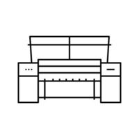 Baumwollproduktionsfabrik Ausrüstungslinie Symbol Vektor Illustration