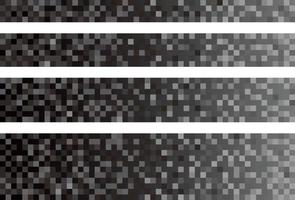 Vektor-Monochrom-Pixel-Textur-Hintergrund-Illustrationssatz. vektor