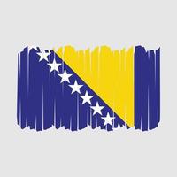 Pinselstriche mit Bosnien-Flagge vektor