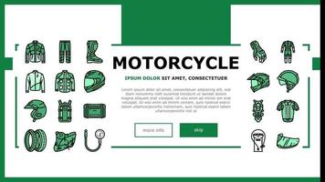 Motorrad-Fahrrad-Motorsport-Landungs-Header-Vektor vektor