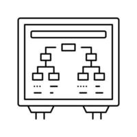 tidtabell fotboll linje ikon vektor illustration