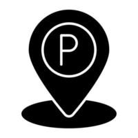 premie design ikon av parkering plats vektor