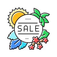 Verkauf Sommer Farbe Symbol Vektor Illustration