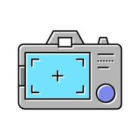 Bildschirm Foto Kamera Gadget Farbsymbol Vektor Illustration