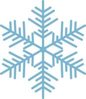 schöne blaue Schneeflocke. eine Schneeflocke von komplexer Form. ein Symbol für Winter und Neujahr. Vektor-Illustration isoliert auf weißem Hintergrund vektor