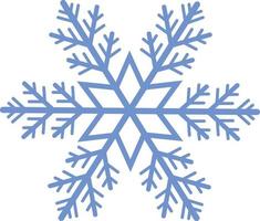 schöne blaue Schneeflocke. eine Schneeflocke von komplexer Form. ein Symbol für Winter und Neujahr. Vektor-Illustration isoliert auf weißem Hintergrund vektor