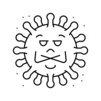 niedliche bakterien viruslinie symbol vektorillustration vektor