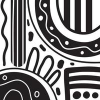 svart och vit klotter vektor illustration. hand dragen linje konst abstrakt bakgrunder geometrisk mönster för skriva ut, tapet, baner, affisch, vägg konst, deklarativ