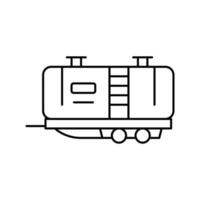 Benzintransport Anhänger Symbol Leitung Vektor Illustration