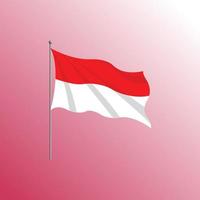 Premium-Vektorillustration der indonesischen Flagge vektor