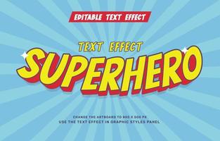 Superhelden-Texteffekt vektor