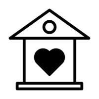 Haus Symbol Duotone schwarz Stil Valentinstag Illustration Vektorelement und Symbol perfekt. vektor