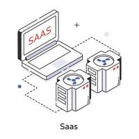 trendige saas-konzepte vektor