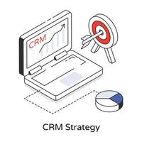 Trendige CRM-Strategie vektor
