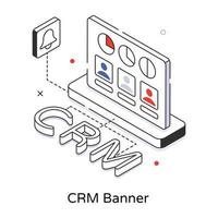 trendig crm baner vektor