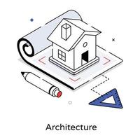 trendiga arkitekturkoncept vektor