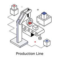 trendig produktion linje vektor