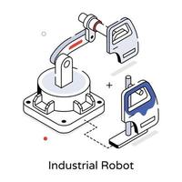 trendig industriell robot vektor