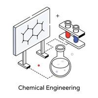 Trendige Chemietechnik vektor