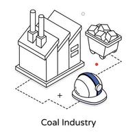 trendige Kohleindustrie vektor