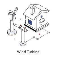 trendige Windkraftanlage vektor