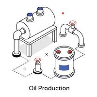 trendige Ölproduktion vektor