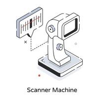 trendige Scannermaschine vektor