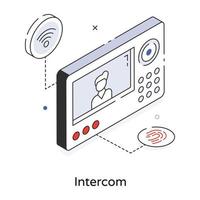 trendiga intercom-koncept vektor