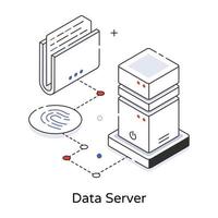 trendig data server vektor