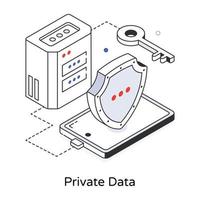trendig privat data vektor