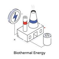 trendig biotermisk energi vektor