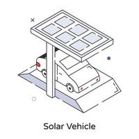 trendiges Solarfahrzeug vektor