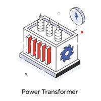 trendig kraft transformator vektor