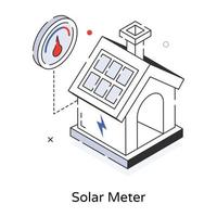 trendig sol- meter vektor