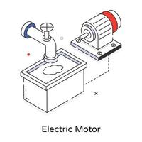 trendiger Elektromotor vektor