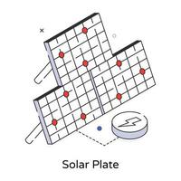trendige Solarplatte vektor