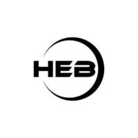 heb brev logotyp design i illustration. vektor logotyp, kalligrafi mönster för logotyp, affisch, inbjudan, etc.