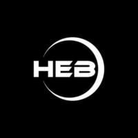 heb brev logotyp design i illustration. vektor logotyp, kalligrafi mönster för logotyp, affisch, inbjudan, etc.