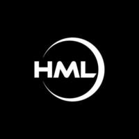 Hml-Brief-Logo-Design in Abbildung. Vektorlogo, Kalligrafie-Designs für Logo, Poster, Einladung usw. vektor