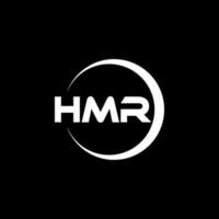 HMR-Brief-Logo-Design in Abbildung. Vektorlogo, Kalligrafie-Designs für Logo, Poster, Einladung usw. vektor