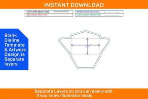 normales Umschlagdesign 3,75 x 6,75 Zoll Dieline-Vorlage und 3D-Umschlag vektor