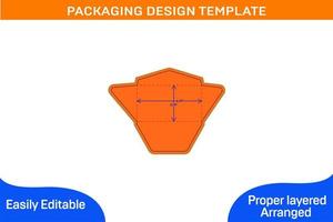 normales Umschlagdesign 3,75 x 6,75 Zoll Dieline-Vorlage und 3D-Umschlag vektor