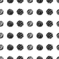 sömlös mönster med hand dragen svart cirkel klottra smeta. abstrakt grunge textur. vektor illustration