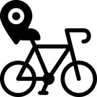 fahrradstandort-vektorillustration auf einem hintergrund. hochwertige symbole. vektorikonen für konzept und grafikdesign. vektor