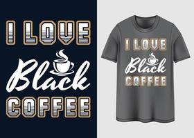 Kaffee-T-Shirt-Design vektor