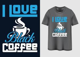 Kaffee-T-Shirt-Design vektor