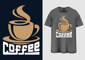 kaffe t-shirt design vektor