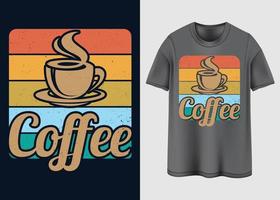 Kaffee-T-Shirt-Design vektor