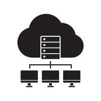 data utbyta ikon vektor. moln server illustration tecken. data Lagra symbol. moln logotyp. vektor