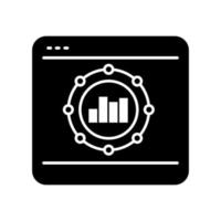 uppkopplad handel ikon vektor. statistik. analys illustration tecken. schema symbol eller logotyp. vektor